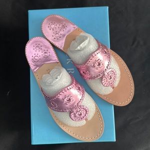 Jack Rogers Sandals Size 7.5 Metallic Pink Brand New